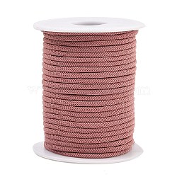 Nylon Braided Cord, Milan Cords Woven Thread for Bracelet Jewelry Making, Pale Violet Red, 3mm, about 21.87 yards(20m)/roll(NWIR-P018-29)