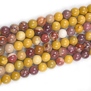 Natural Mookaite Round Beads Strands, 6mm, Hole: 1mm, about 65pcs/strand, 15.5 inch