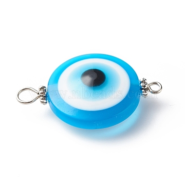 Transparent Evil Eye Resin Connector Charms(PALLOY-JF01848-02)-4