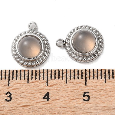 Natural Grey Agate Half Round Charms(STAS-L022-399P-04)-3