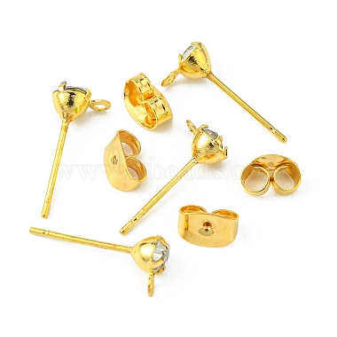 30Pcs Brass Stud Earring Findings(KK-FS0001-13)-4