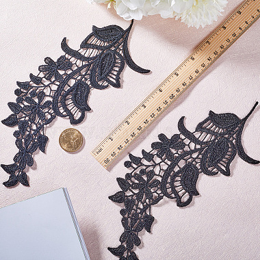 Polyester Embroidery Flower Lace Appliques(DIY-WH0409-63)-3