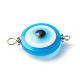 Transparent Evil Eye Resin Connector Charms(PALLOY-JF01848-02)-4