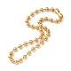 Vacuum Plating 304 Stainless Steel Ball Chain Necklace & Bracelet Set(STAS-D181-01G-02D)-2
