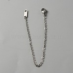 304 Staimless Steel Cable Chain Extender, End Chains with Lobster Claw Clasps and Chain Tabs, Stainless Steel Color, 150x2mm(STAS-WH0001-14C-P)