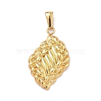 304 Stainless Steel Pendants, Knitted Rhombus Charms, Golden, 31x19x4mm, Hole: 7.5x3mm(STAS-L309-19G)