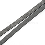 Flat Imitation Leather Cord, Gray, 5x1mm, about 1.09 Yards(1m)/Strand(LC-TAC0001-01E)