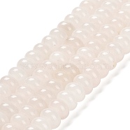 Natural White Jade Beads Strands, Rondelle, 10x6mm, Hole: 1mm, about 61pcs/strand, 15.20 inch(38.6cm)(G-G107-A01-01)