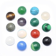 Natural & Synthetic Mixed Gemstone Cabochons, Half Round, 10x4~5mm(G-P393-R-10mm)