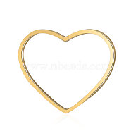 201 Stainless Steel Linking Rings, Heart, Golden, 14x17.5x1mm, Hole: 16x11mm(STAS-S105-T566D-17.5-2)