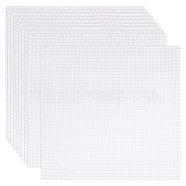 18CT Plastic Cross-Stitch Fabric, Aida Cloth, Square, White, 240x240x1.8mm(DIY-WH0504-120)