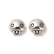Halloween Tibetan Style Alloy Beads, Cadmium Free & Lead Free, Ghost, Antique Silver, 9.5x10x5mm, Hole: 1.8mm, about 581pcs/1000g(FIND-C043-083AS)