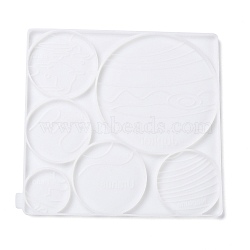 Planet DIY Decoration Silicone Molds, Resin Casting Molds, For UV Resin, Epoxy Resin Jewelry Making, White, 246x235x9mm(DIY-G046-24)