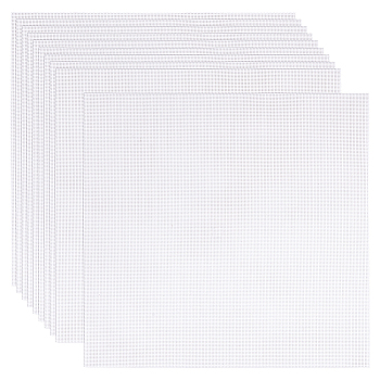 18CT Plastic Cross-Stitch Fabric, Aida Cloth, Square, White, 240x240x1.8mm