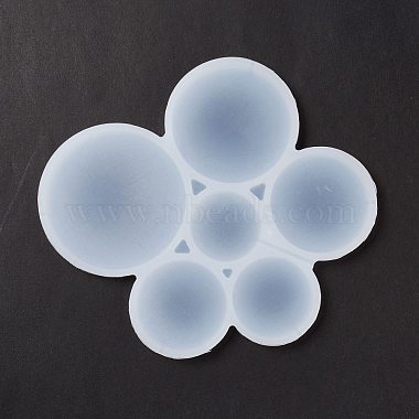 Moules à sucette en silicone de qualité alimentaire de forme ronde plate(DIY-D069-19)-4