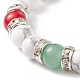 Natural Green Aventurine & Howlite & Mashan Jade Stretch Bracelet(BJEW-TA00149)-6