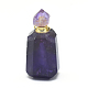 Faceted Natural Amethyst Openable Perfume Bottle Pendants(G-E556-04B)-2