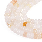 2 Strands Natural Golden Silk Jade Beads Strands, Rondelle, 8x5mm, Hole: 1mm, about 73~75pcs/strand, 14.65~14.88''(37.2~37.8cm)(G-TA0002-25)