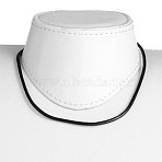Cowhide Leather Cord Necklace Making, with 304 Stainless Steel Findings, Black, 15.7 inch(X-NJEW-JN01256-02)