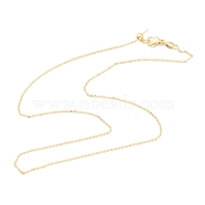 Brass Cable Chain Necklaces Making, Long-lasting Plated, with Stainless Steel Lobster Claw Clasps, Golden, 17.79 inch(45.2cm)(MAK-H102-01G)