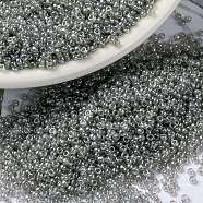 MIYUKI Round Rocailles Beads, Japanese Seed Beads, 15/0, (RR368) Silver Gray Luster, 1.5mm, Hole: 0.7mm, about 5555pcs/10g(X-SEED-G009-RR0368)