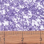 MIYUKI Delica Beads, Cylinder, Japanese Seed Beads, 11/0, (DB1347) Dyed Silver Lined Purple, 1.3x1.6mm, Hole: 0.8mm, about 20000pcs/bag, 100g/bag(SEED-J020-DB1347)