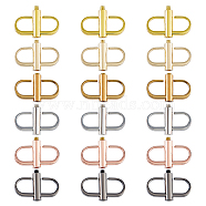 18Pcs 6 Colors Alloy Adjuster Buckles, for Shortening Purse Chain, Mixed Color, 1.4x2.15x0.4cm, Hole: 8x6.5mm, 3pcs/color(FIND-DC0004-91)