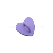 Zinc Alloy Cell Phone Heart Holder Stand, Finger Grip Ring Kickstand, Medium Purple, 2.4cm(MOBA-PW0001-38C-06)