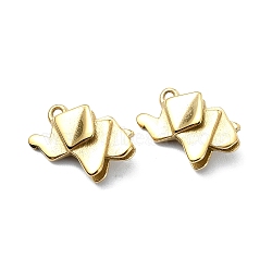 304 Stainless Steel Charms, Origami Elephant Charm, Real 14K Gold Plated, 13x13.5x5.5mm, Hole: 1.2mm(STAS-L022-357G)