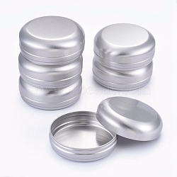Defective Closeout Sale, Round Aluminium Tin Cans, Aluminium Jar, Storage Containers for Cosmetic, Candles, Candies, with Screw Top Lid, Platinum, 7.8x3.2cm(CON-XCP0004-29)