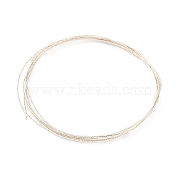 925 Sterling Silver Wire, Half Hard Wire, Sparkle Textured Round Jewelry Wire, Silver, 0.64mm(STER-NH0007-01B-S)