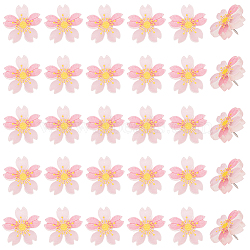 Sakura Shape Drawing Pin, Resin & Iron Push Pins, Pink, 26x14.2mm, 30pcs/box(AJEW-BC0004-06)