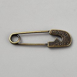 Zinc Alloy Safety Pins, Kilt Pins, Antique Bronze, 65x19x4mm(JEWB-WH0030-78B)