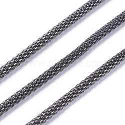 Gunmetal Iron Mesh Chains Network Chains, with Spool, Unwelded, about: 3.2mm thick, about 328.08 Feet(100m)/roll(CHN005Y-B)