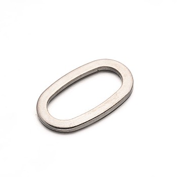 Oval 304 Stainless Steel Linking Rings, Stainless Steel Color, 20x11x1.2mm