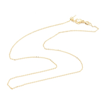 Brass Cable Chain Necklaces Making, Long-lasting Plated, with Stainless Steel Lobster Claw Clasps, Golden, 17.79 inch(45.2cm)