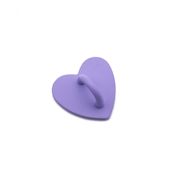 Zinc Alloy Cell Phone Heart Holder Stand, Finger Grip Ring Kickstand, Medium Purple, 2.4cm