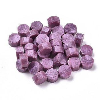 Sealing Wax Particles, for Retro Seal Stamp, Octagon, Purple, 9mm, about 1500pcs/500g