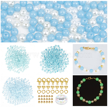 Sky Blue Glass Jewelry Set