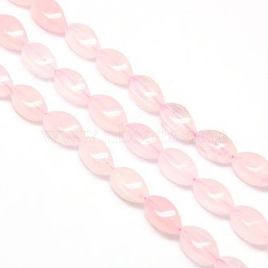 12mm Twist Rose Quartz Beads