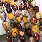 Natural Mookaite Beads Strands, Nuggets, Tumbled Stone, 5~9x5~8.5x3~6mm, Hole: 0.8~0.9mm, about 31pcs/strand, 7.87''(20cm)(G-P601-A11-02)