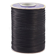 Single Face Polyester Satin Ribbon, Black, 5/8 inch(14~15mm), about 80m/roll(OCOR-TAC0005-08A)