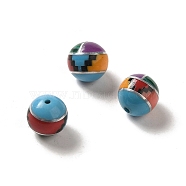 Assembled Synthetic Turquoise & Malachite & Synthetic Mixed Stone Sphere Beads, Round, Mixed Dyed and Undyed, Colorful, 6mm, Hole: 0.7mm(G-B059-02)