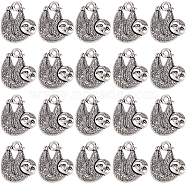 100Pcs Tibetan Style Alloy Pendants, Koala Charm, Antique Silver, 18x15x3mm, Hole: 1.5mm(TIBE-SC0009-38)