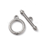 304 Stainless Steel Ring Toggle Clasps, Stainless Steel Color, 17x13.5x2mm, Hole: 1.6mm(STAS-A092-09E-P)