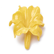 Synthetic Coral Beads, Dyed, Flower, Gold, 44~45x33~34x13mm, Hole: 1.2mm(X-CORA-Q033-04B-10)