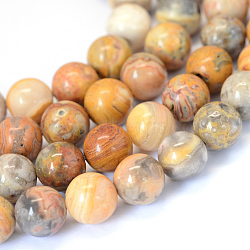 Natural Crazy Agate Round Bead Strands, 8~8.5mm, Hole: 1mm, about 47pcs/strand, 15.5 inch(X-G-E334-8mm-20)