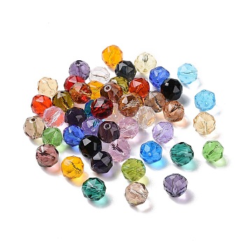 Imitation Austrian Crystal Beads, Grade AAA, Faceted, Round, Mixed Color, 8mm, Hole: 0.9~1mm