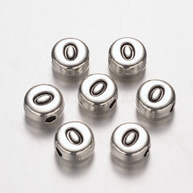 Antique Silver Flat Round Alloy Beads