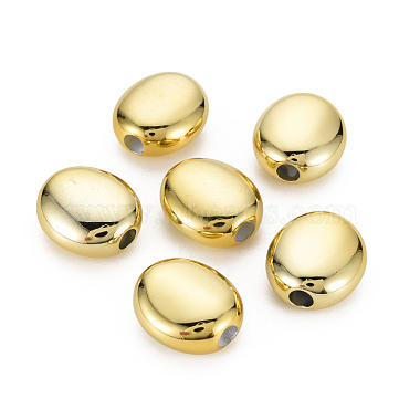 Gold Oval Acrylic European Beads
